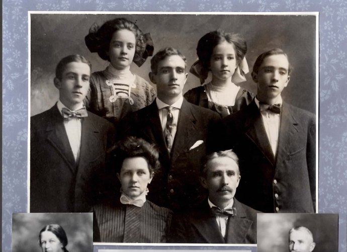Addie John Fisher Family New Phila Ohio early 1900s